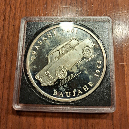 Ddr silbermedaille trabant - silbermedaille,