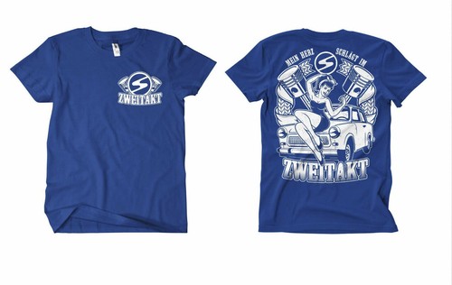 Trabant zweitakt shirt - trabant, blau