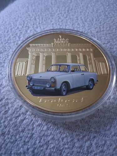 Medallie vergoldet trabant - vergoldet, "trabant