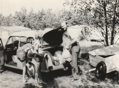 Vintage foto camping mit - foto,