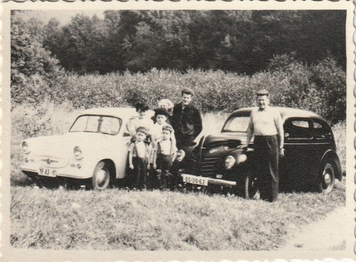 Vintage foto leute mit trabant - foto,