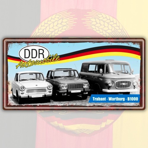 Blechschild ddr automobile - blechschild,